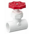 New 3/4", PVC Solvent Weld Stop Valve, Schedule 40, For Use In Cold