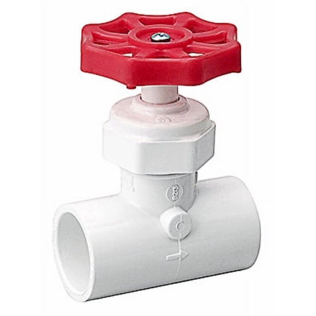 New 3/4", PVC Solvent Weld Stop Valve, Schedule 40, For Use In Cold