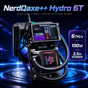 New 3.5in Screen Bitaxe Miner NerdQaxe++ Hydro Rev 6.1 6TH/s BTC Solo Miner BM1370 chip Sha-256 Bitcoin Mining Lottery Machine