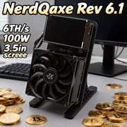 New 3.5inch Screen Bitaxe NerdQaxe++ Rev 6.1 BM1370 ASIC Chip 6TH/s 100W Home Solo BTC Lottery Miner Silent Home Miner