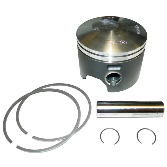 Port Side Standard Bore Piston Kit with Rings Compatible with 1993-1998 Johnson Evinrude V8 90-Degree Loop Charge 250HP-300HP Outboard Motor 3.600 Bore 5000812 5006727 326764