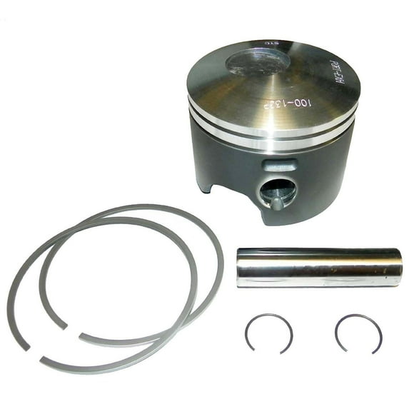 Port Side .010 Over Piston Kit with Rings Compatible with 1993-1998 Johnson Evinrude V8 90-Degree Loop Charge 250HP-300HP Outboard Motor 3.610 Bore 5000812 5006727 326764