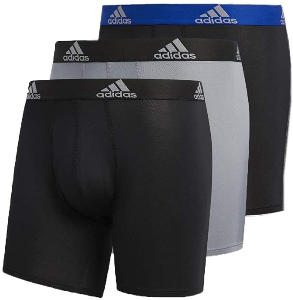 New 3 Adidas Aeroready Performance Comfort Fit Mens Black Grey Boxer Briefs  XL - Walmart.com