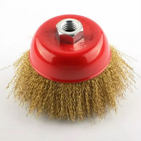 New 3 Fine Wire Cup Brush Wheel 5/8" Arbor Fits 4-1/2" Angle Grinder