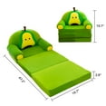 New 3 In 1 Kids Sofa Couch Fold Out Foldable Princess Toddler Chair Bed