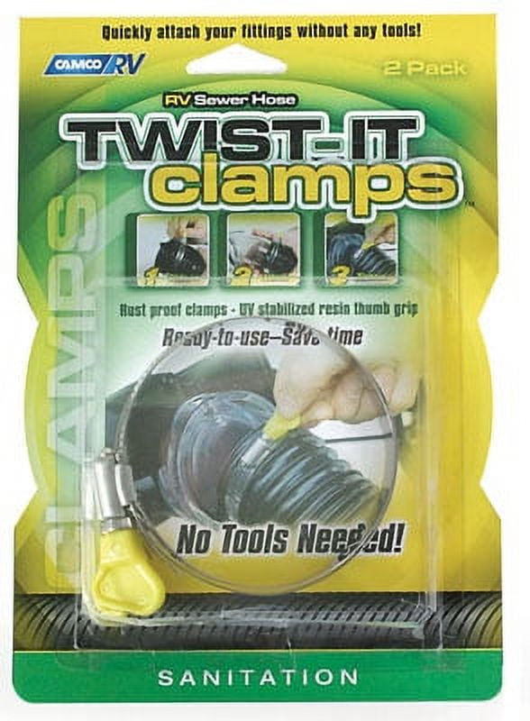 New 3" RV Sewer Hose Twist It Clamp Make Fast Work Of Connecting Sewer