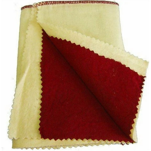 New (3) Red & White Jewelry Polishing Buffing Cloth Silver Gold Metal 6X6