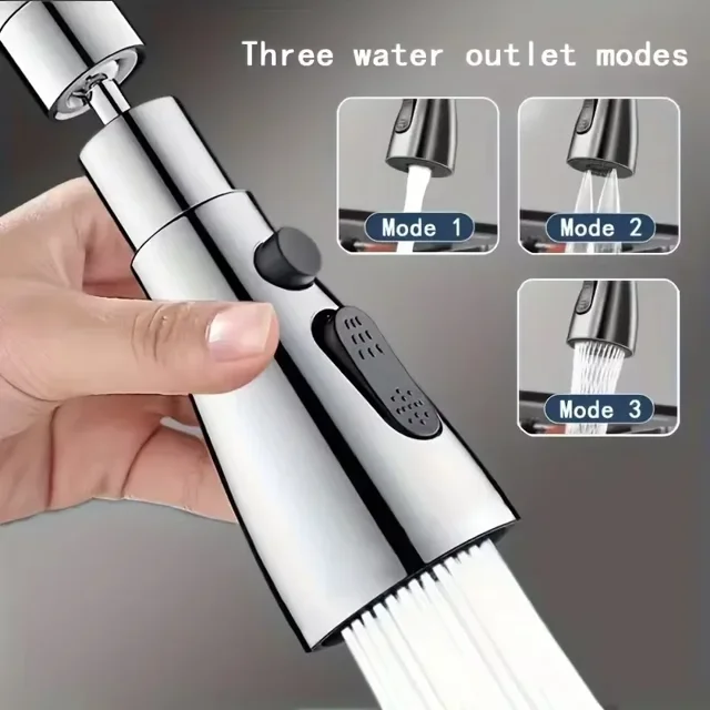New 3 in 1 Faucet Filter Functions Kitchen Sink Shower Spray Sink ...