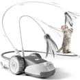 thumbnail image 1 of New 3-in-1 Interactive Cat Toys, 2-Speed Automatic Moving Mouse Cat Toys with 2pcs Hanging Feather String Ribbon and Wiggly Silicone Mice Tail(Gray), 1 of 8