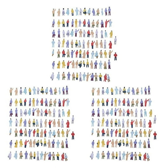 New 300Pcs Painted Model Train People Figures Scale N (1 to 150)