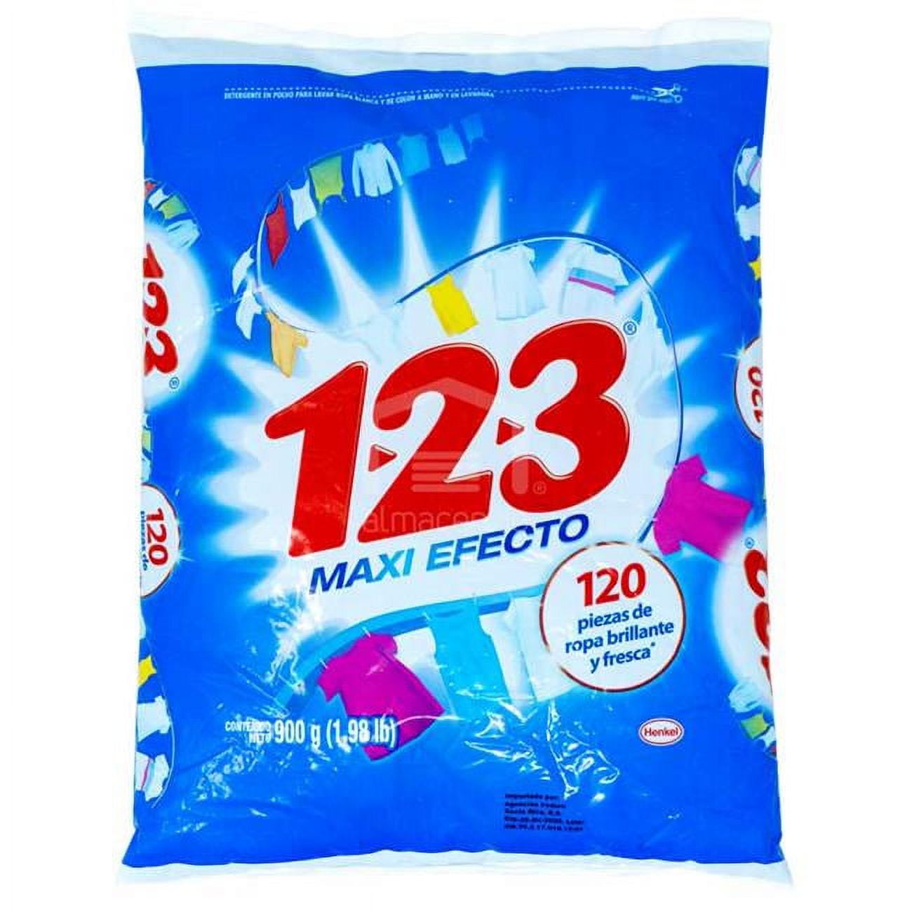 New 304085 123 Detergent Flores 900Grm (10Pack) Laundry Detergent
