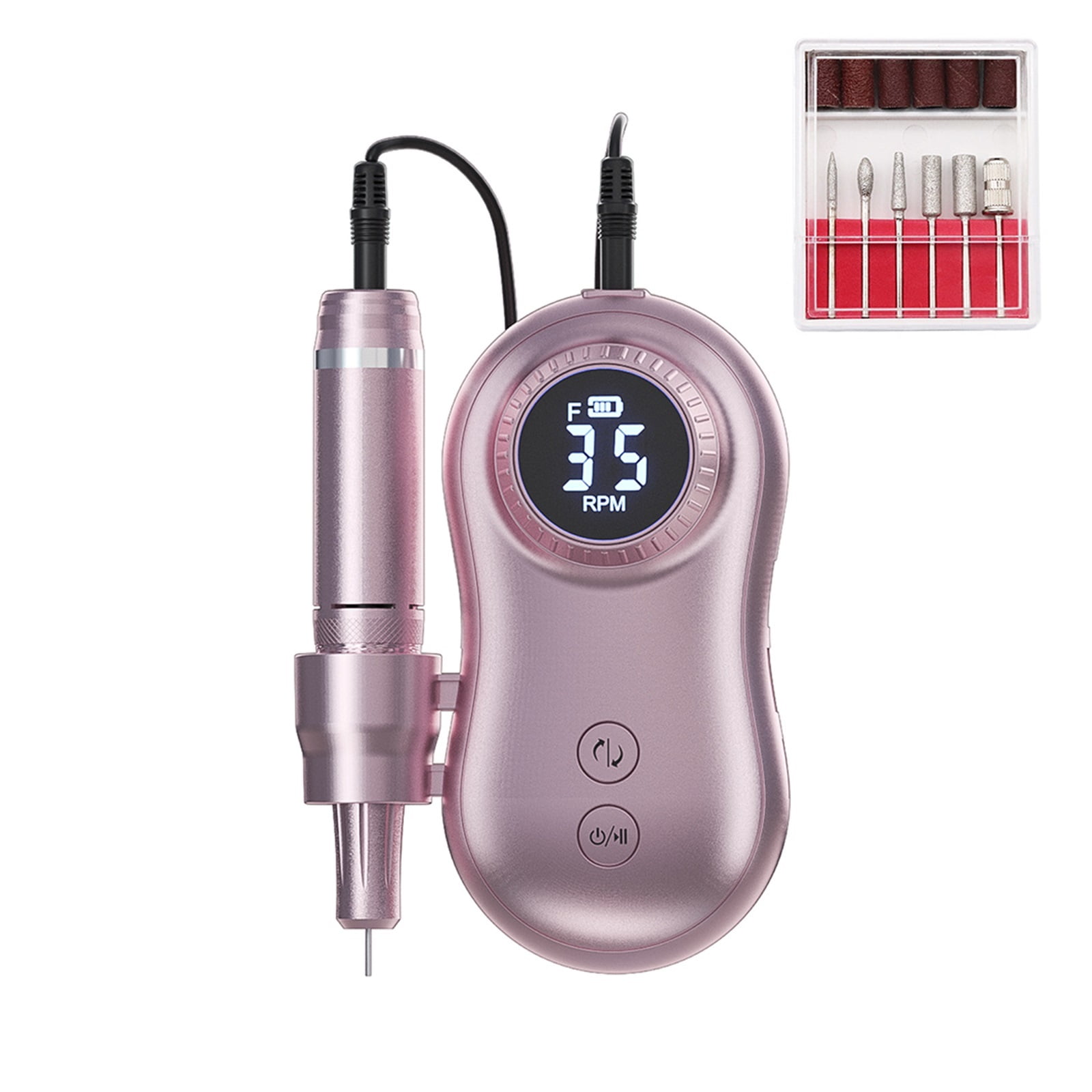 New 35000RPM Nail Machine, Manicure Machine, Electric Nail Drill Machine, Electric Nail File LED Display, Rechargable For All Gel ,Low Noise