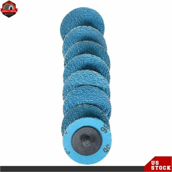 New 36 Grit 50 2" Zirconia Roll Lock Die Grinder Sanding Disc Quick Change