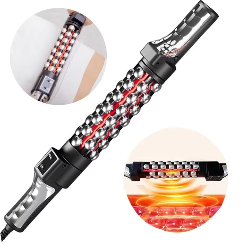 New 36W Relaxed Red Light Heated Massage Device Roll Massager 360 Rotating Inner Ball Roller for Whole Body Anti Cellulite