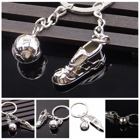 New 3D Cute Metal Ring Key Chain Keyfob Cool Soccer Shoe Lovely Keyrings