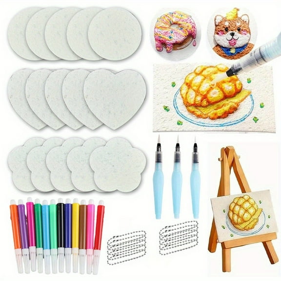 New 3D Magic Fluffy Paint Fluffy Paint Paper DIY Brush