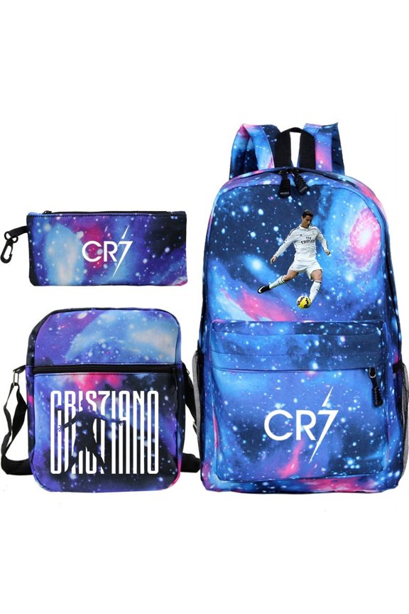 New 3pcs C-R7 Backpacks Simple Style Lightweight Bags Capacity Teens Laptop Backpack Women Men Travel Mochilas