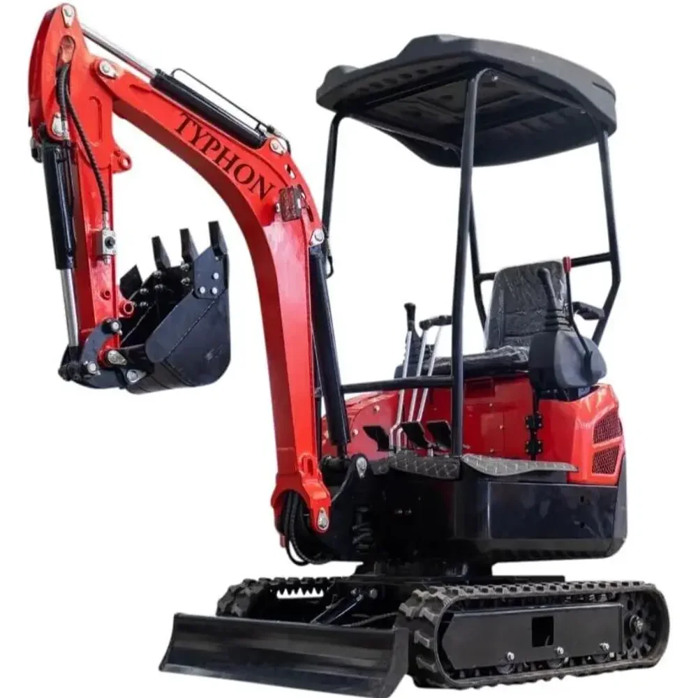 TYPHON TERROR XVIII Lux Mini Excavator, 4000 lb, Kubota Diesel Engine, Rubber Tracks