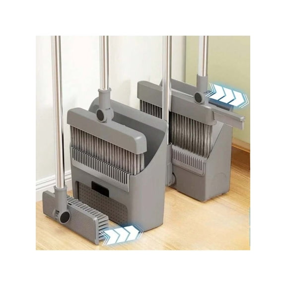 New 4 In 1 Broom Combo Set With Dustpan Squeegee Floor Brush Multi Purpose Cleaning Tool For Home And Commercial Use