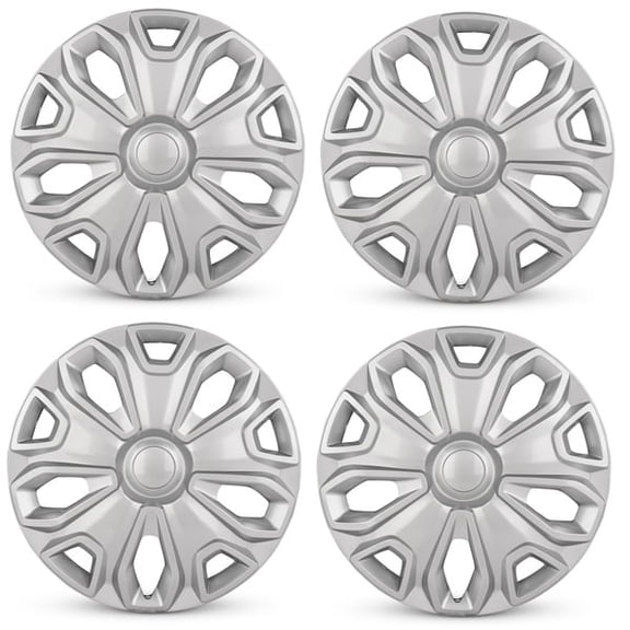 New 4 Pcs Wheel Cover /Hubcaps for 2015-2024 Ford Transit 150 16 inch Rim Painted Silver Plastic