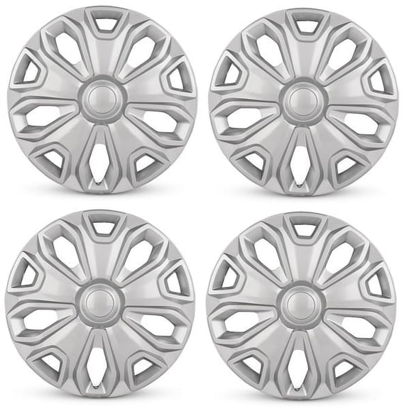 New 4 Pcs Wheel Cover /Hubcaps for 2015-2024 Ford Transit 350 16 inch Rim Painted Silver Plastic