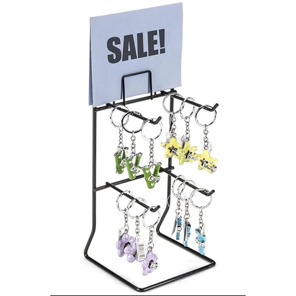 New 4 Peg - 9.8 " H Top    Small Items Counter Display Rack