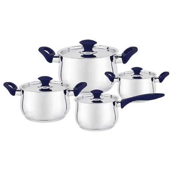 New 4-Piece Cookware Set Stainless Steel，Red