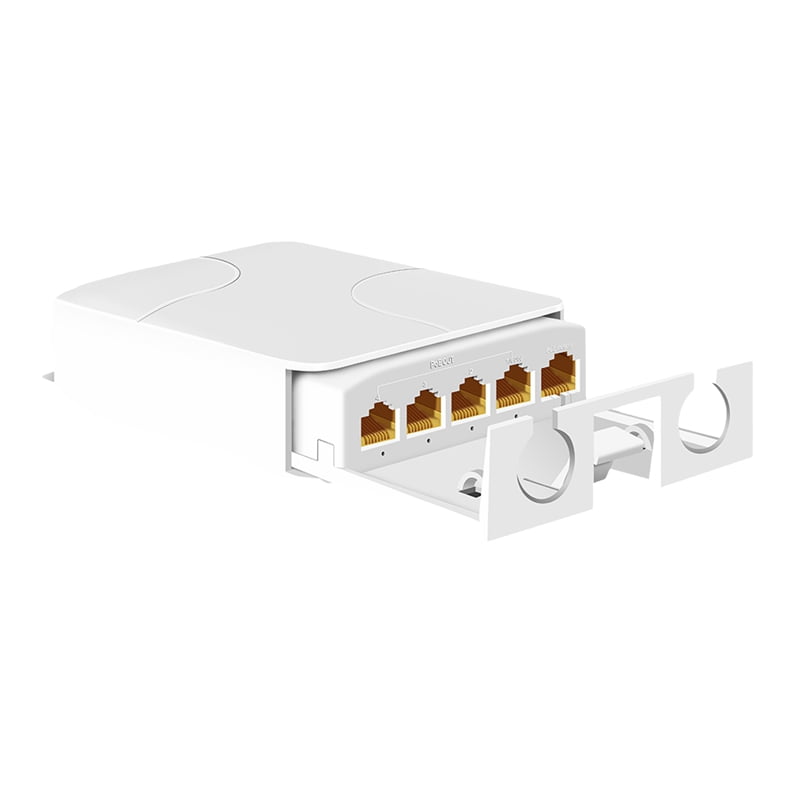 New 4-Port IP55 Outdoor Waterproof POE Repeater 1000Mbps 1 to 4 Network Switch PoE Extender for IP Cameras 1000M