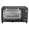 thumbnail image 1 of New 4-Slice Toaster Oven, Black, Includes Baking Rack and Pan, 3 Settings, 1 of 7
