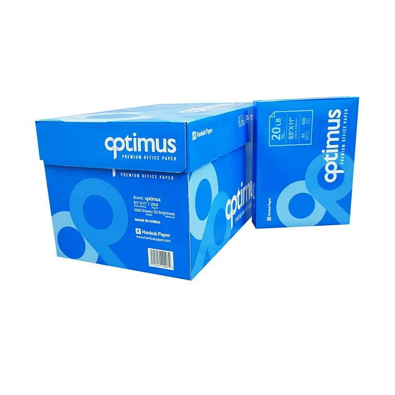 New 402786 Optimus (92) 8.5 Inch X 11 Inch White Copy Paper (10 Reams /  Case) (10-Pack) Action Cheap Wholesale Discount Bulk Toys Action