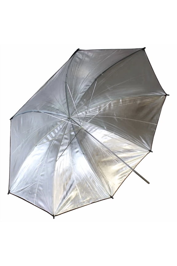 New 43" Inch 110Cm Black And Silver Photo Studio Reflective Umbrella Us Seller