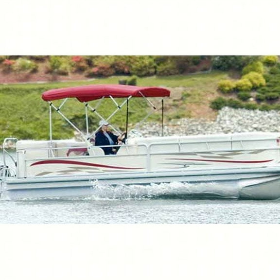 New 48" High 4 Bow Square Tube Pontoon Ups-able Bimini Top carver Covers 510a08 Beam Width 96"-102" Burgundy