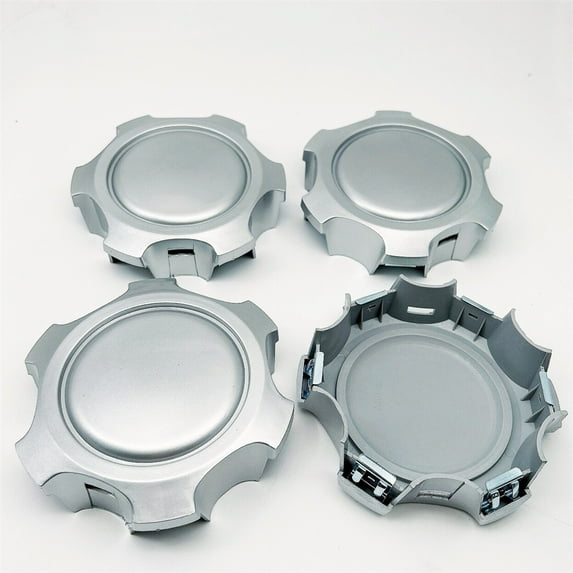 New 4PCS 136mm Silver Blank Hubcaps Car Truck Blank Wheel Hub Center Caps Fits for Tacoma Tundra 4Runner 6 Lugs 15” and 16” Rim Wheels