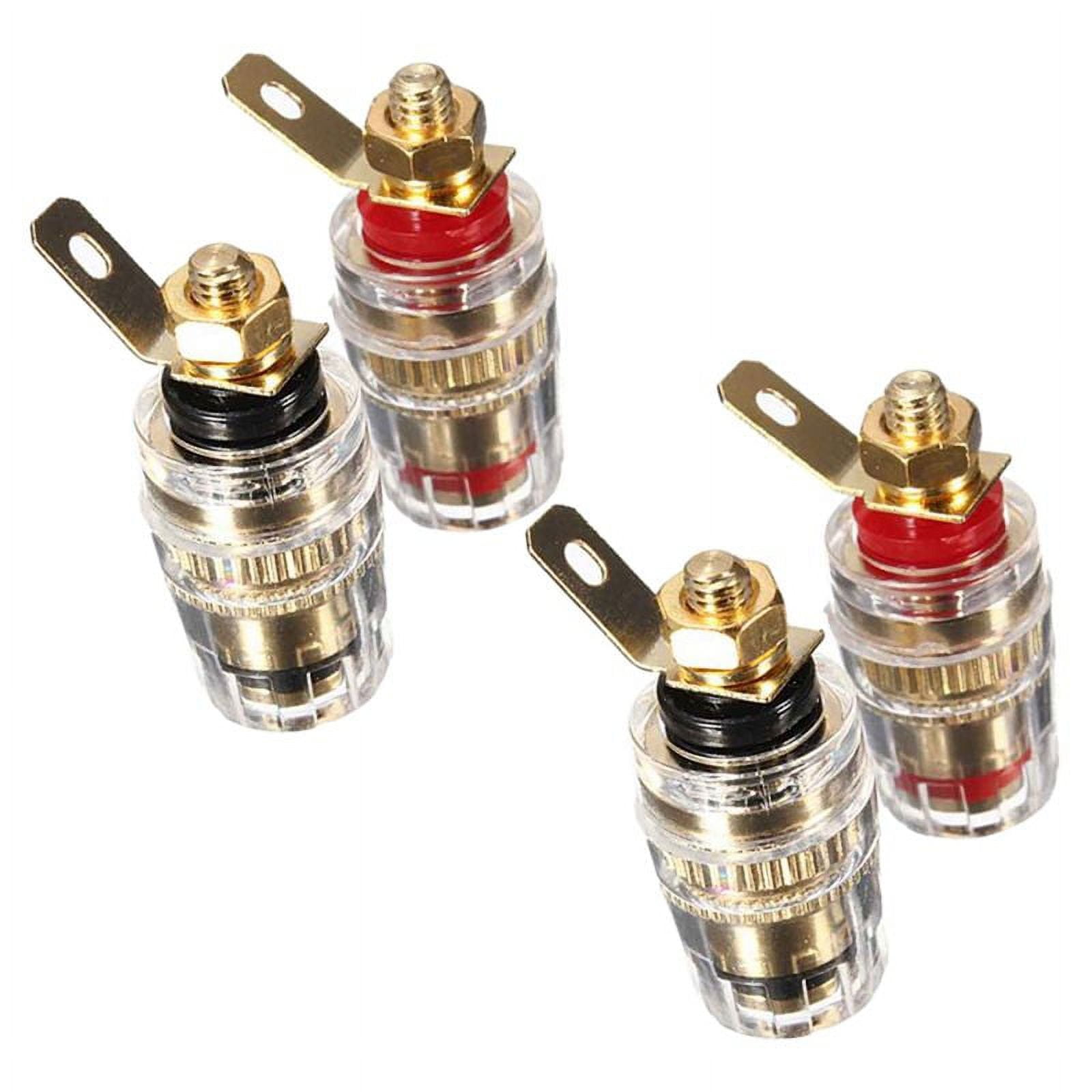 Audio2000's 3-Pack Speaker Terminal Binding Posts - Black & Red Banana Plugs For Amps & Speakers - View #5