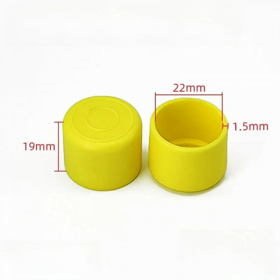 New 4pcs Yellow Square Tube And Round Tube Foot Pads/Pvc Soft Rubber Table And Chair Legs Anti Slip And Silent Protective Caps