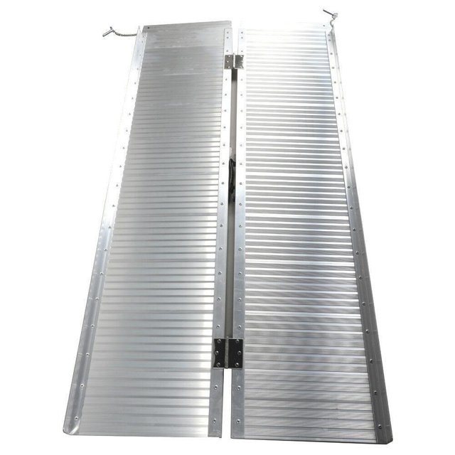 New 5" Aluminum Fold Utility Loading Mobility Wheelchair Ramp Emergency