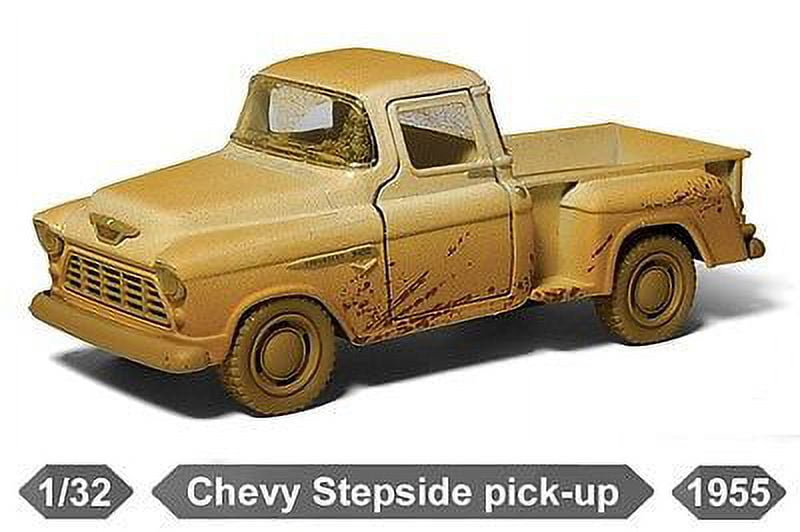 KINSMART 1955 Chevy Stepside Pick-up Muddy 1:32 ダイキャストミニカー シェビー シボレー ステップサイド レッド