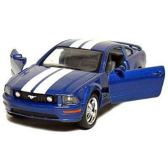 New 5" Kinsmart 2006 Ford Mustang GT Stripes diecast model toy car 1:38 Blue