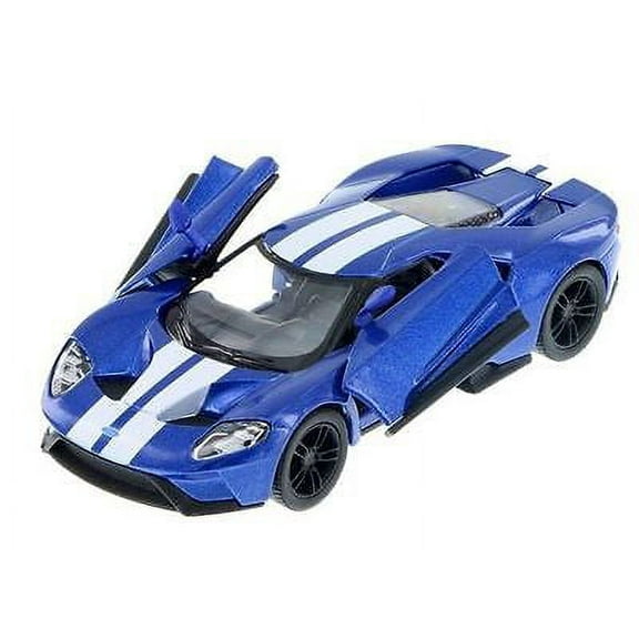 New 5" Kinsmart 2017 Ford GT w Stripes 1:38 Scale Diecast Model Toy Car- BLUE