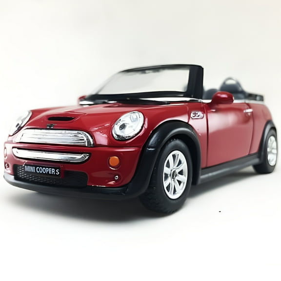 New 5" Kinsmart Mini Cooper S Convertible Diecast Model Toy Car 1:28 Red