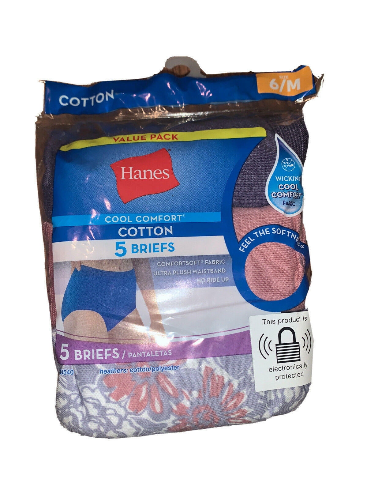 Hanes Women's Pure Comfort Briefs 6-Pack - Organic Cotton High-Rise Panties With Tagless Design - View #8