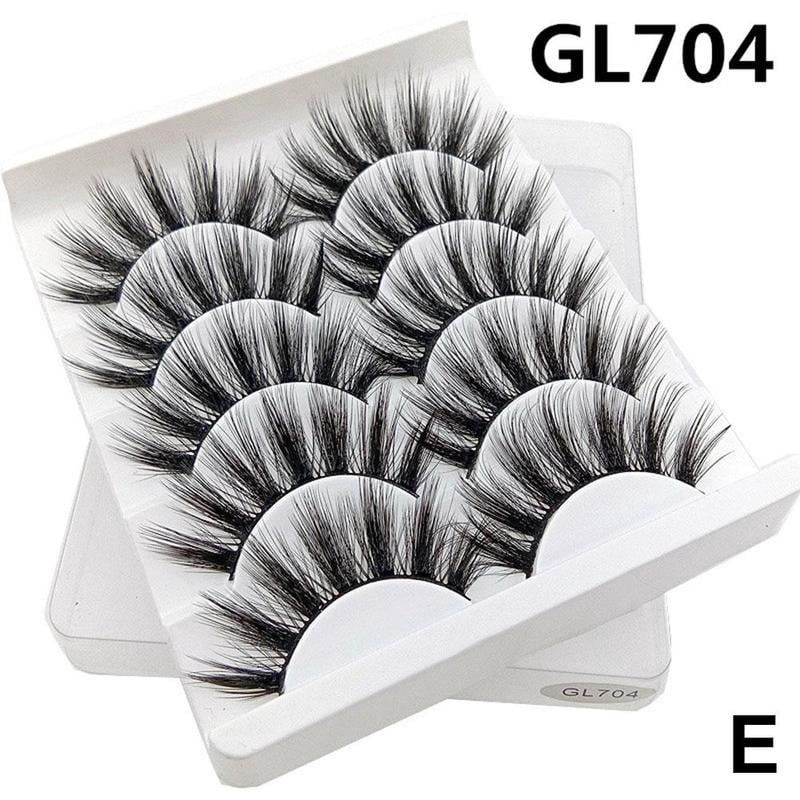 New 5 Pairs Magnetic Eyelashes Reusable Triple Magnet False Eye Lashes Extension U1J1