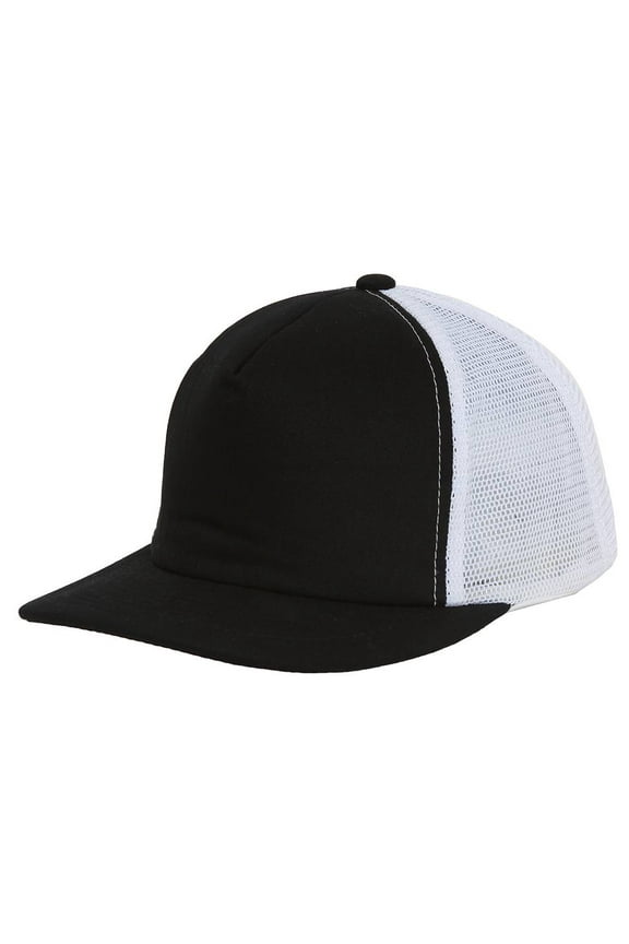 New 5 Panel Mesh Baseball Private Cap Hat, Black