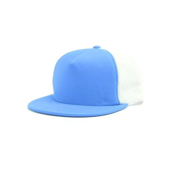 New 5 Panel Mesh Baseball Private Cap Hat, Sky Blue