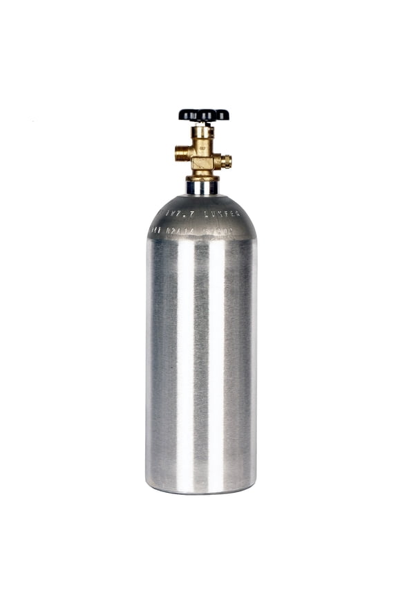 New 5 lb. Aluminum CO2 Cylinder Tank with CGA320 Valve DOT Stamped / TC Approved