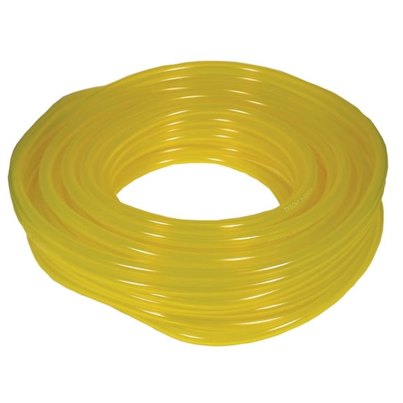 Clear Yellow Tygon Fuel Line 3/16 ID x 5/16 OD 50 Ft Roll Compatible with Riding Mower Lawn Tractor Generator Chainsaw ATV Go-Kart Motorcycle Ethanol Oil Gas Resistant Made in USA