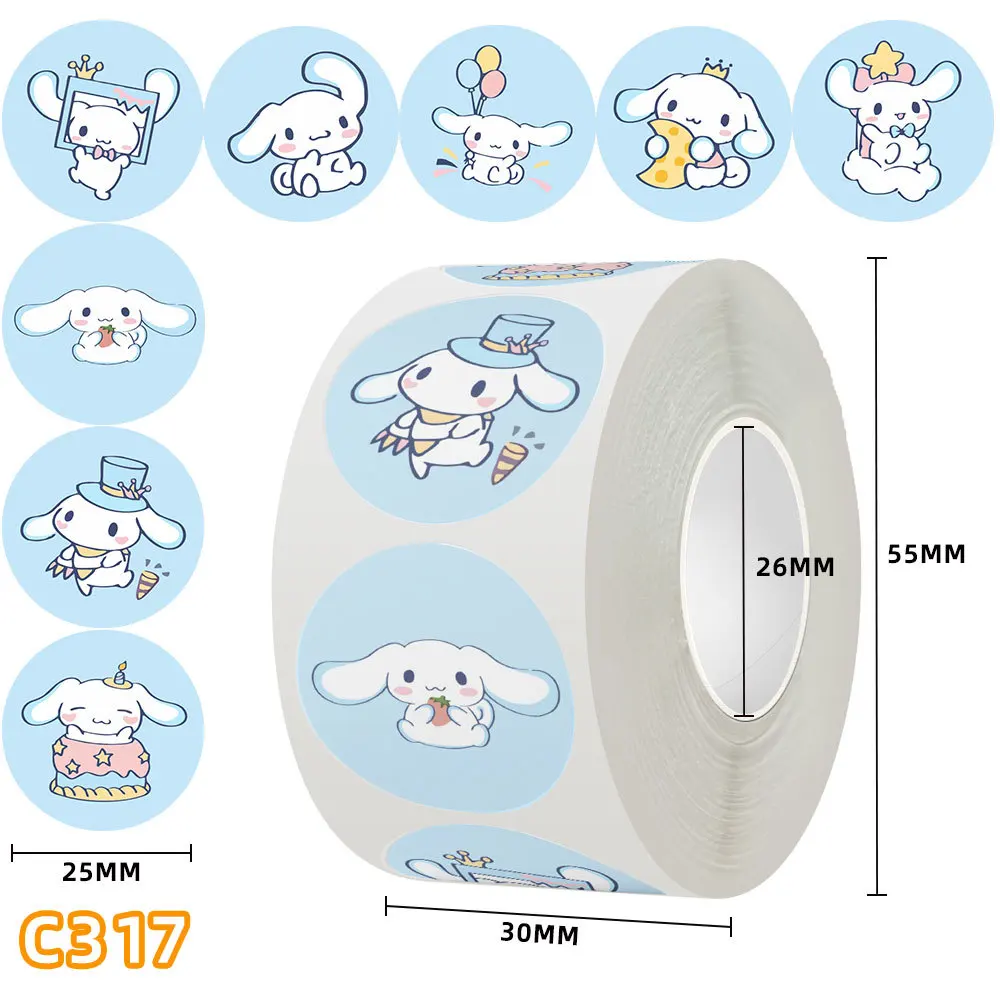 New 500PCS Cartoon Sanrio Hello Kitty Emojis Kulomi Laurel Dog Melody