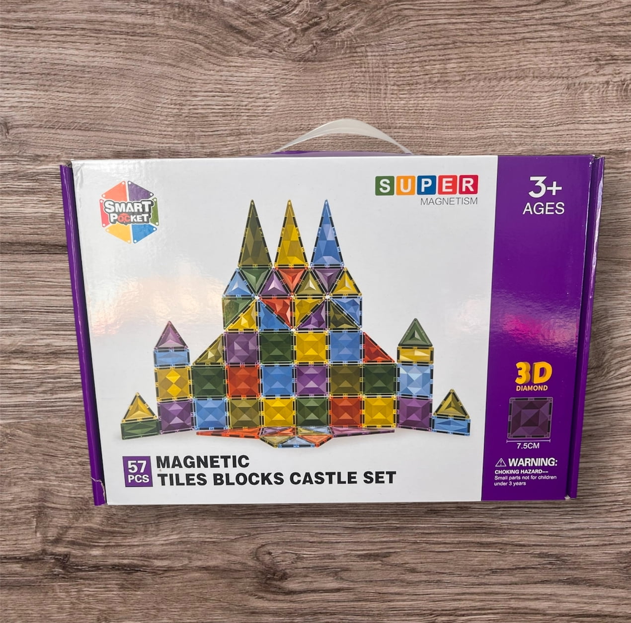 New 57pcs Magnetic Tiles Set - 3D Magnet Building Blocks - Walmart.com