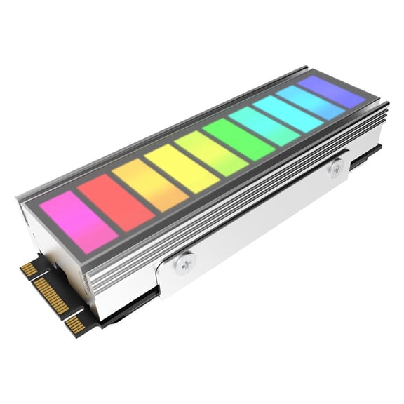 New 5V 3Pin ARGB Sync M.2 NVME SSD Heatsink with Thermal Silicone Pad M.2 SSD 2280 Radiator M.2 SSD Heatsink Cooler B