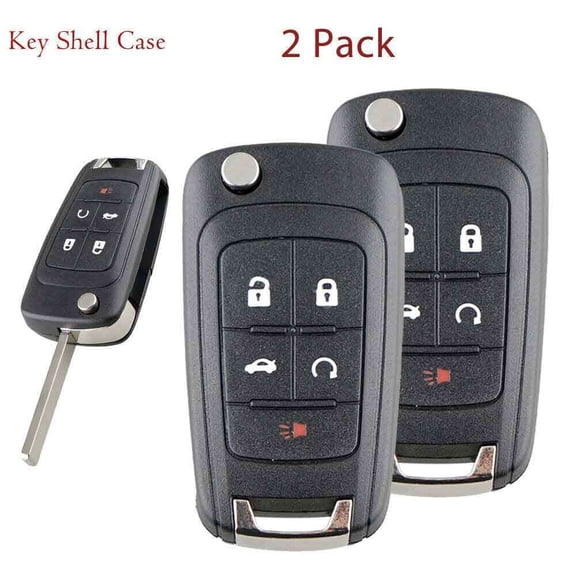 New 5btn Replacement Car Remote Key Fob Shell Case Cover For Buick Chevrolet 2PC